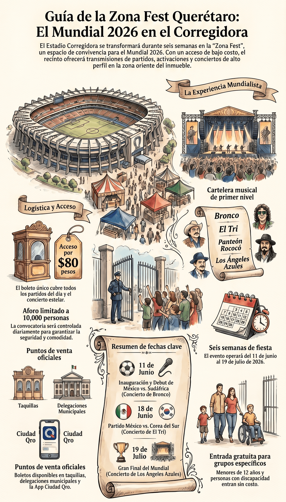 Mauricio Kuri y Felifer Mac\u00edas anuncian Zona Fest del Mundial 2026 en el Estadio Corregidora de Quer\u00e9taro