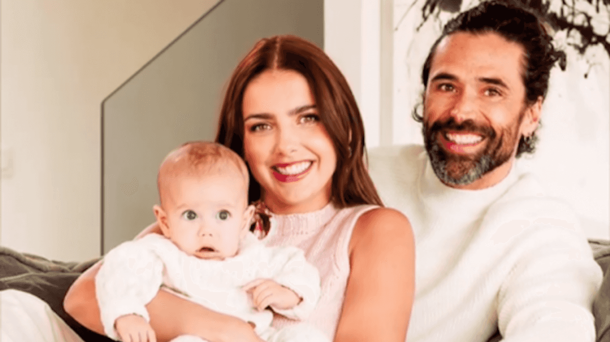 Michelle Renaud y Matías Novoa presentan a su hijo Milo. AGENCIA MÉXICO.
