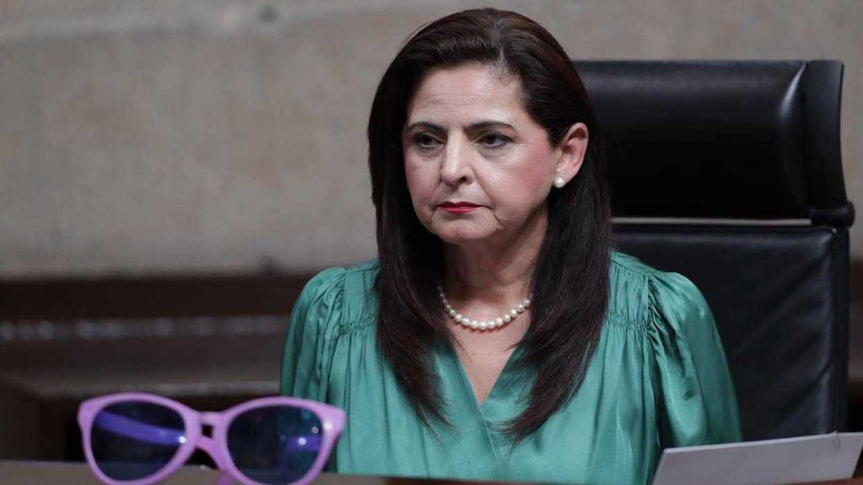 Mónica Soto durante una sesión del Tribunal Electoral del Poder Judicial de la Federación.