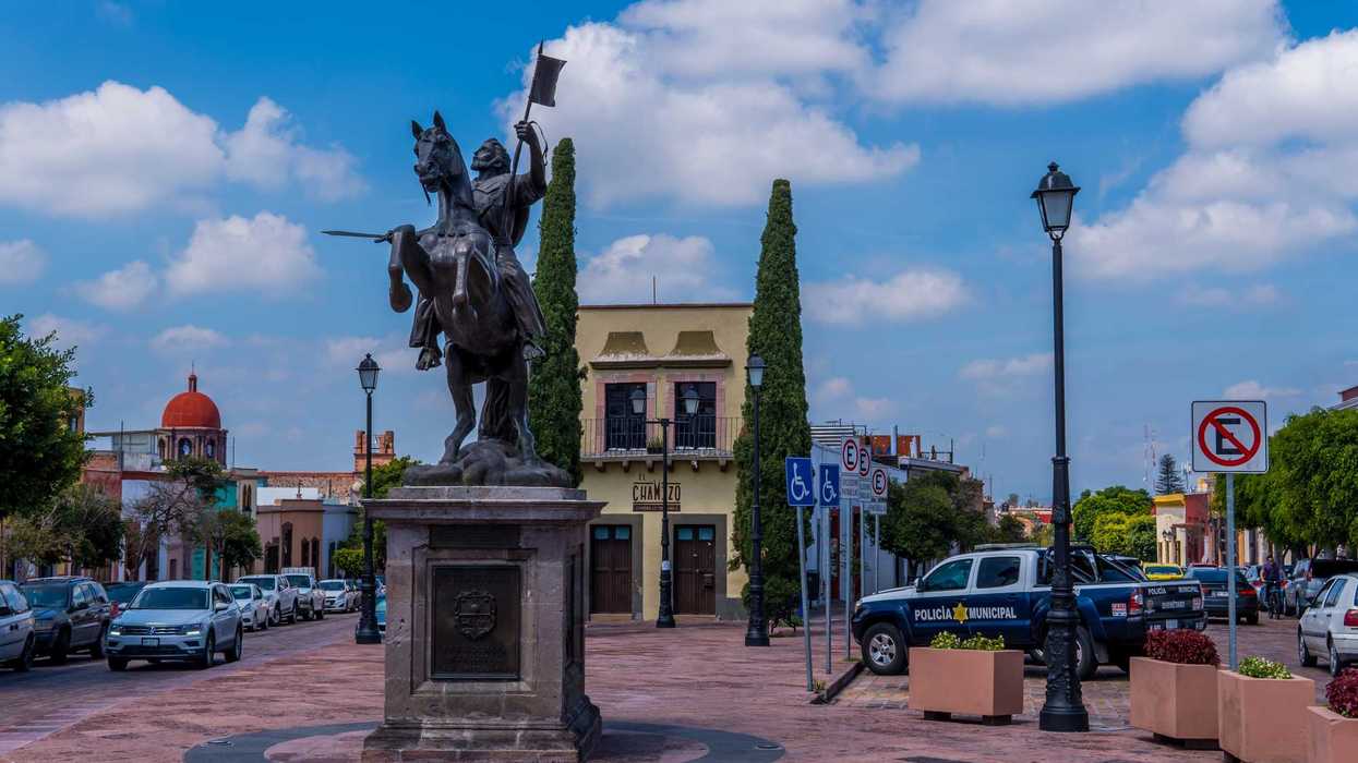 Monumento a Santiago Apóstol en el Centro Histórico de Querétaro, declarado Patrimonio Mundial por la UNESCO.