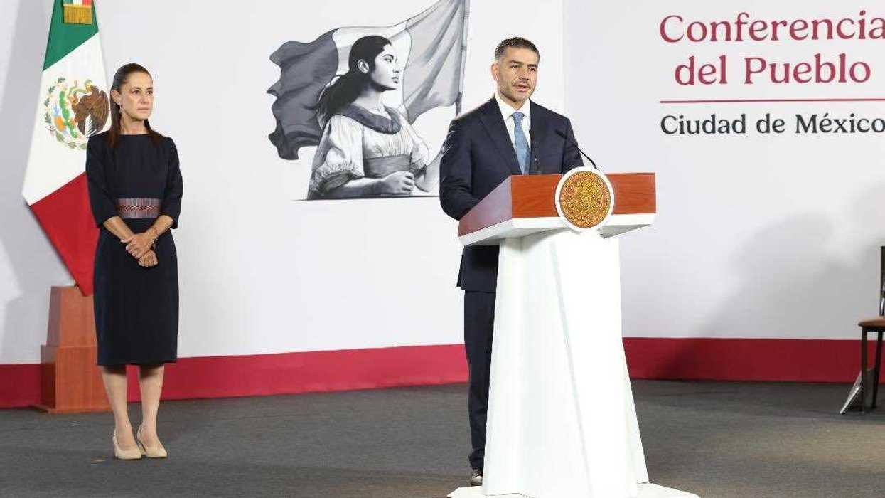 Omar García Harfuch habla en la Conferencia del Pueblo sobre el ataque en secundaria de Torreón, Coahuila