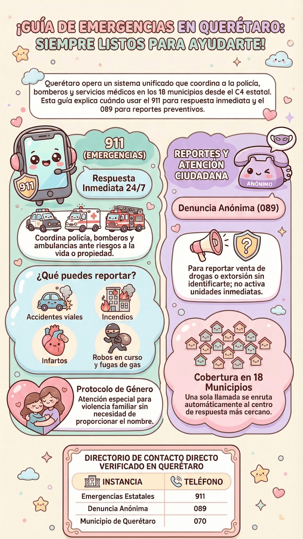 Operadores del Centro de Atenci\u00f3n de Emergencias 911 del estado de Quer\u00e9taro atendiendo llamadas en el C4 estatal, con pantallas de monitoreo municipal al fondo.