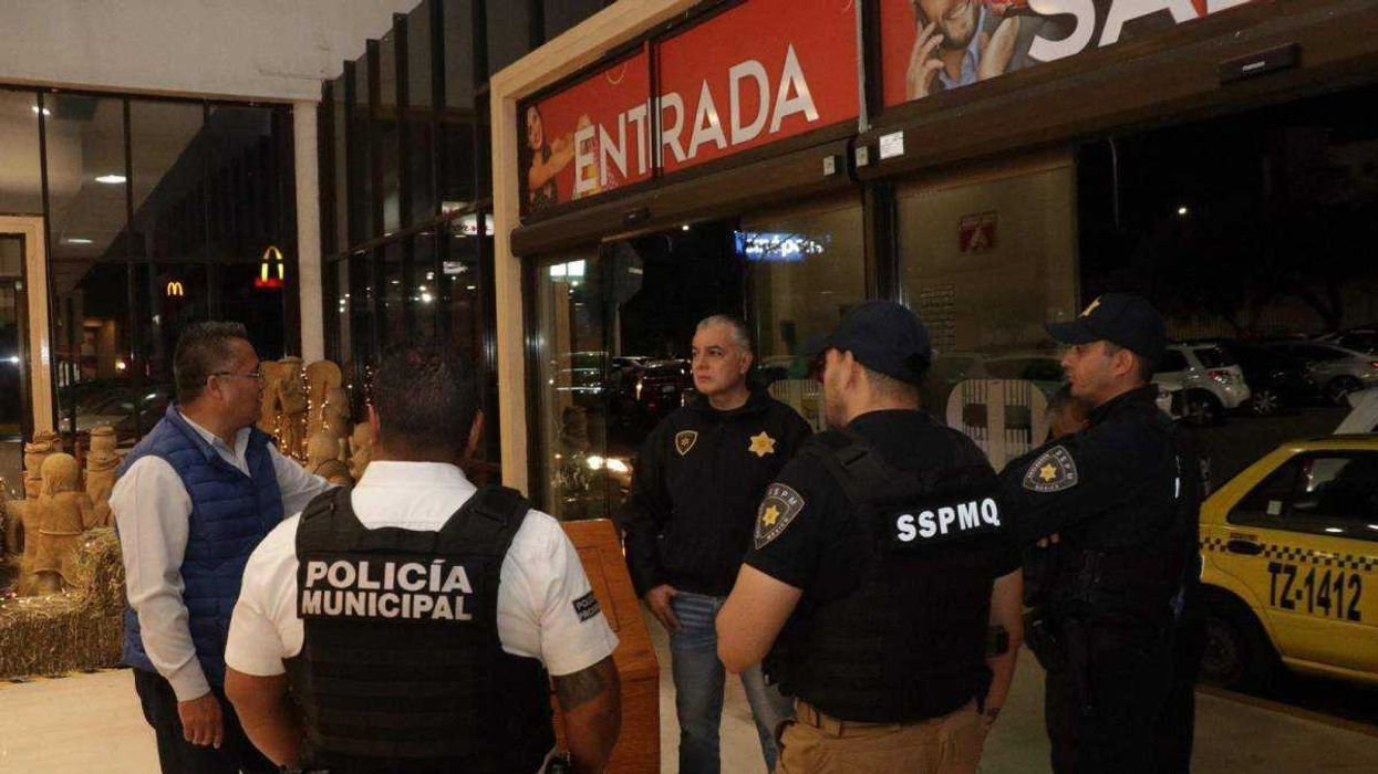 Operativo de seguridad municipal en Querétaro durante Buen Fin 2025. SSPMQ mantuvo cobertura en 46 centros comerciales y 24 tianguis entre el 13 y 17 de noviembre.