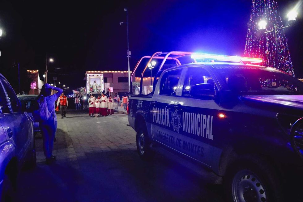 Operativo de vigilancia por peregrinaciones guadalupanas en Cadereyta.