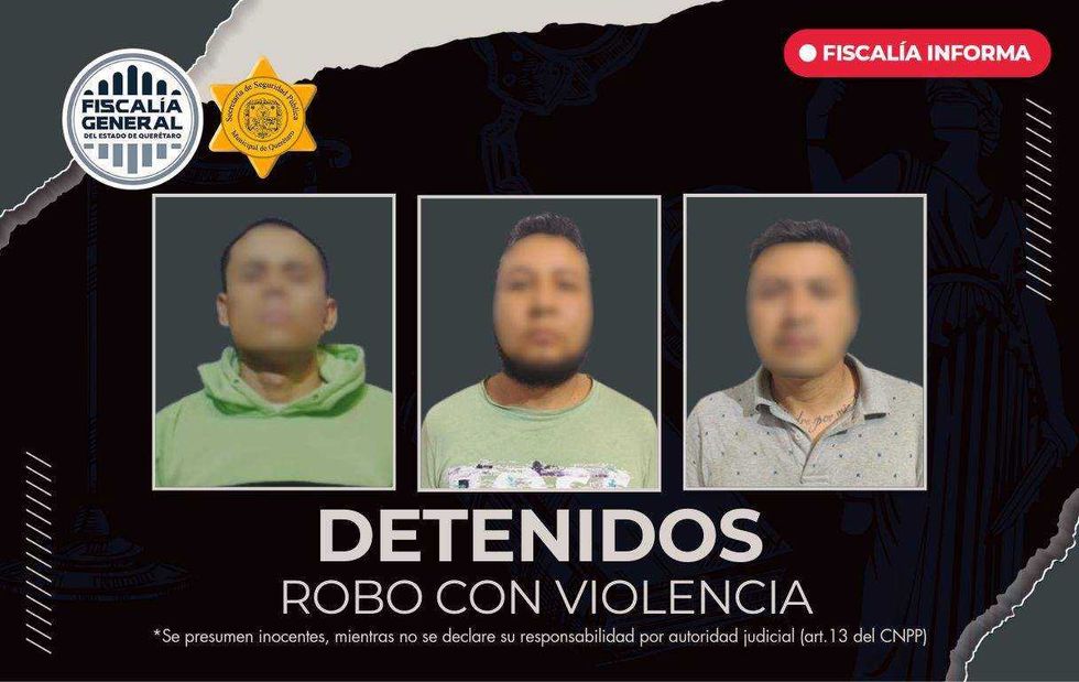 Operativo policial en Querétaro tras detención por robo de vehículo con violencia reportado en noviembre 2025.