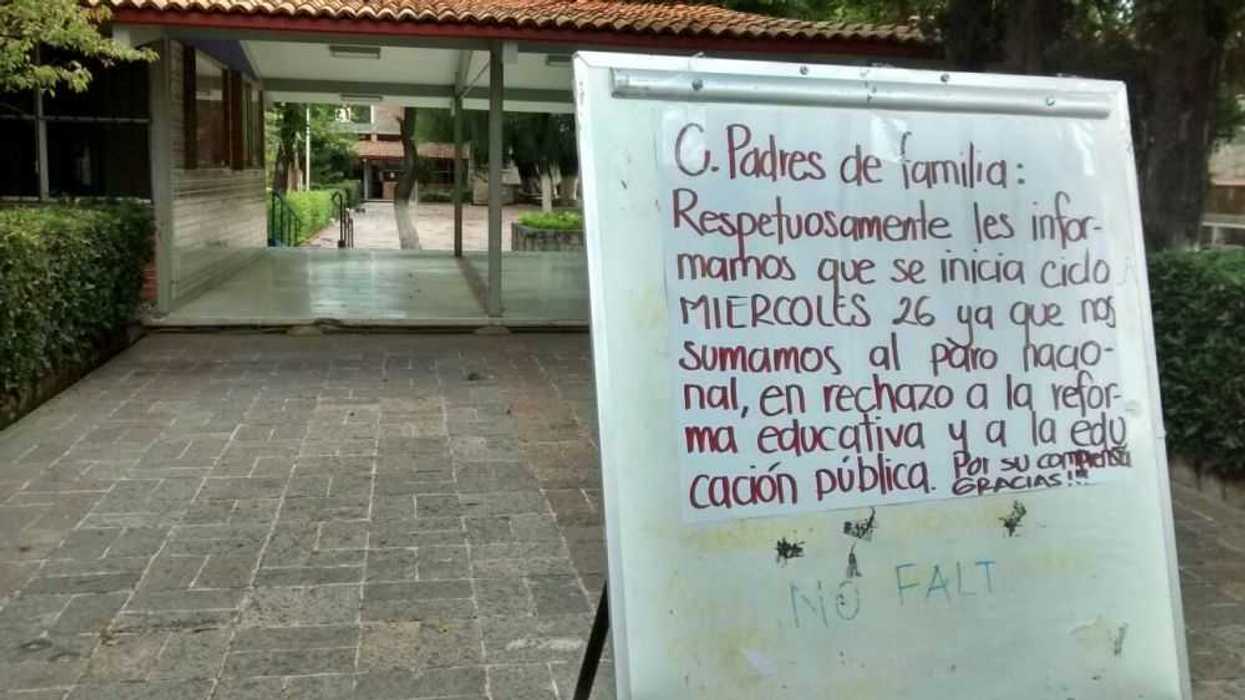 Paro nacional contra la reforma educativa. FOTO/ROTATIVO