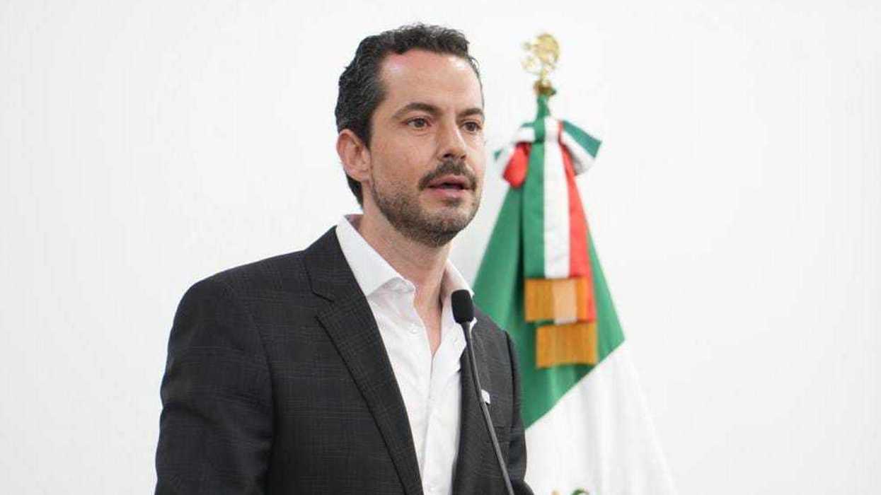 Paul Ospital Carrera, diputado de Movimiento Ciudadano, durante su declaración sobre el informe de gobierno en Querétaro.