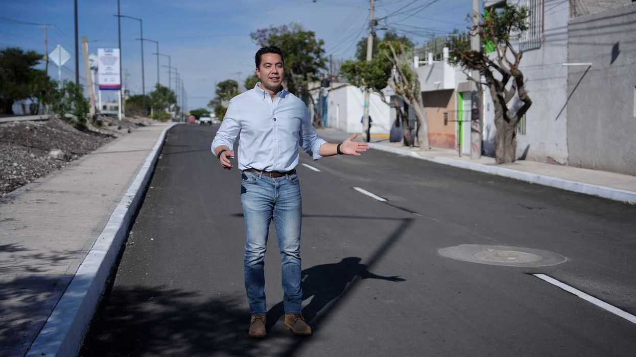 Pavimentación de la calle Concord en la colonia La Purísima, delegación Villa Cayetano Rubio, en Querétaro capital