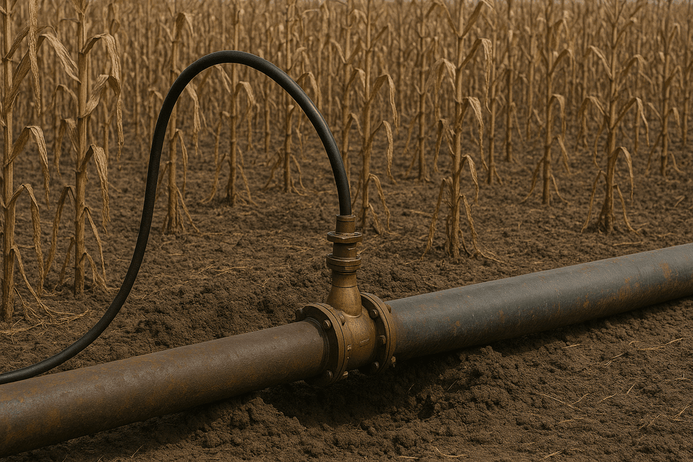 Personal de Ejército Mexicano vigilando ducto donde fue detectada toma clandestina de gasolina en Pedro Escobedo. Ilustrativa.