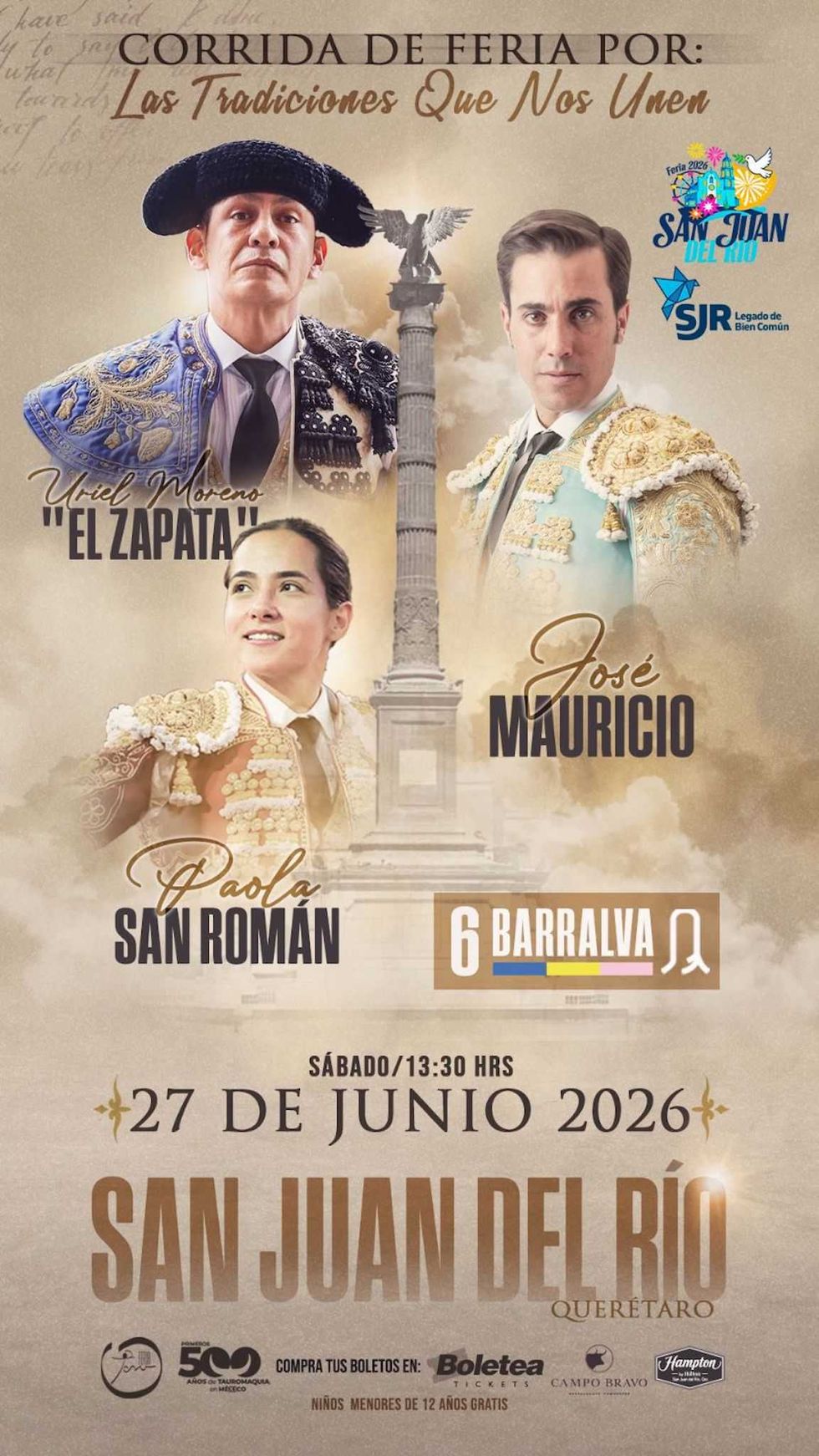 Plaza de toros del Centro Expositor de San Juan del R\u00edo preparada para un festejo taurino.