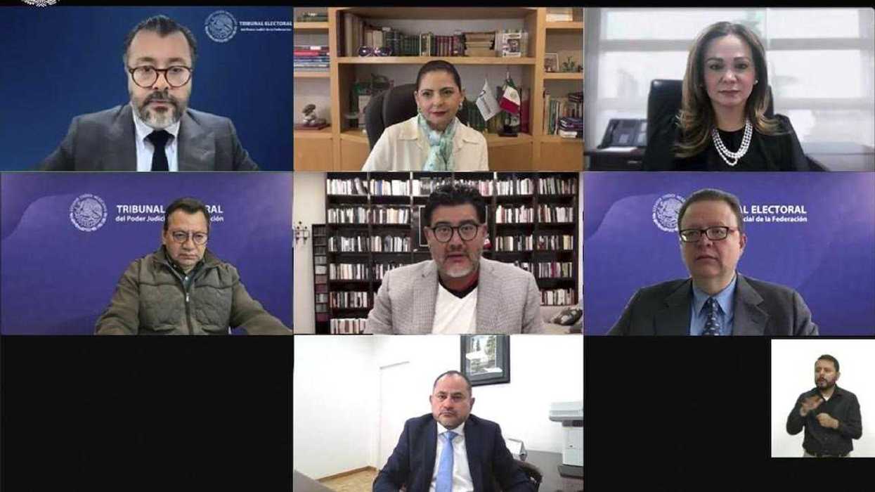 Pleno de la Sala Superior del TEPJF durante la sesión que confirmó las reglas de paridad en la dirigencia del PAN