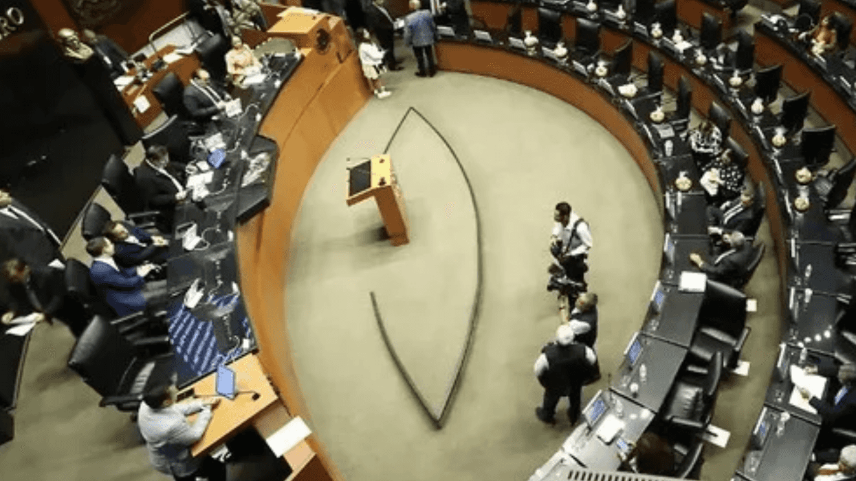 Pleno del Senado de la República en vista aérea; la Cámara aprobó el Día Nacional de la Menopausia