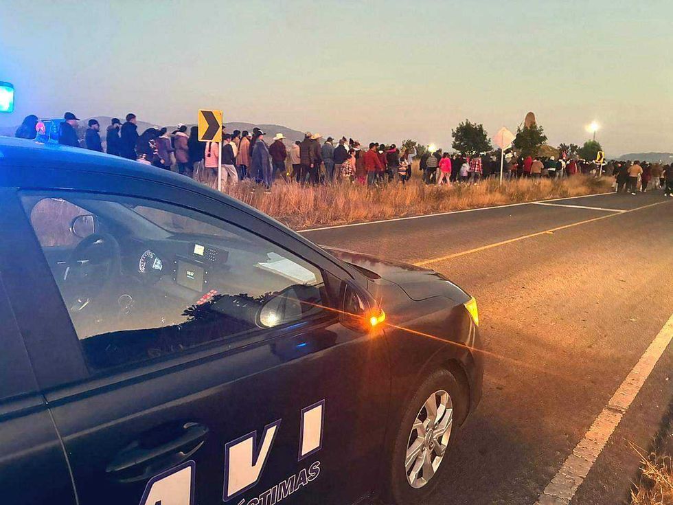 Policía Municipal de Huimilpan durante el operativo de acompañamiento. Foto: SSPM Huimilpan.