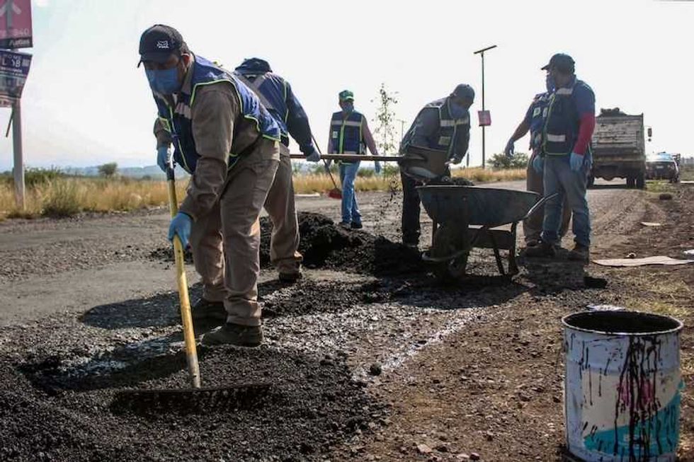 Programa de bacheo en El Marqués