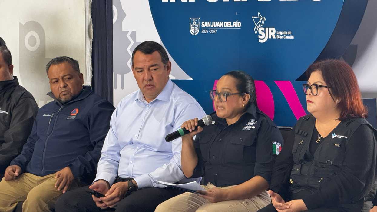 Protección Civil de San Juan del Río informa en conferencia sobre el nivel de 20% en los cuerpos de agua del municipio