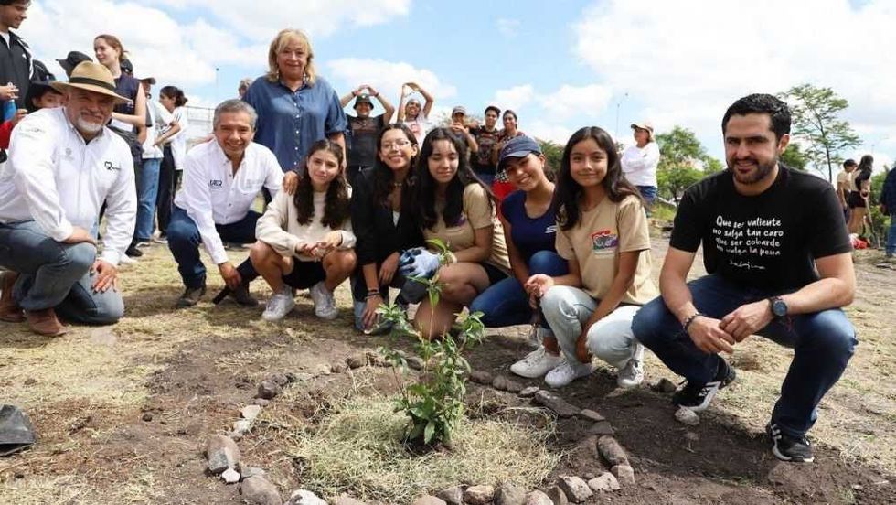 Reforestan más de 60 árboles en la UTEQ.