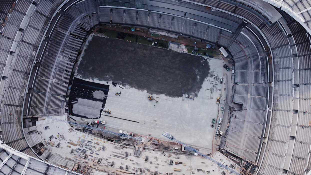 Renovación del estadio Azteca rumbo al Mundial 2026. AP.