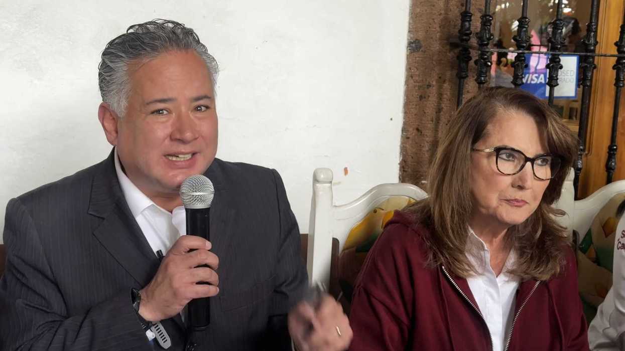 Santiago Nieto Castillo, coordinador estatal de Morena en Querétaro, en rueda de prensa