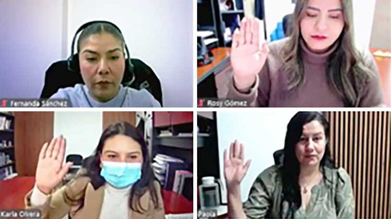 Sesión por videollamada de la Comisión de Fiscalización del IEEQ sobre el informe financiero de El Siglo de las Mujeres