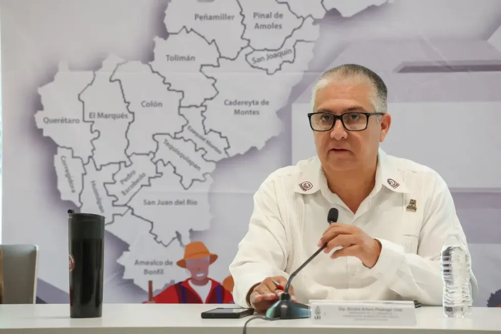 Sinuh\u00e9 Piedragil Ortiz habla frente a un micr\u00f3fono durante la sesi\u00f3n de la comisi\u00f3n