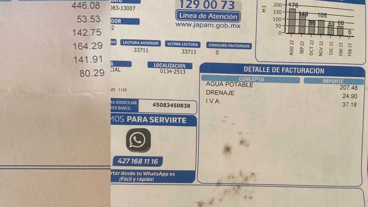 Soriana paga solo 269 pesos de agua y un ciudadano más de mil, en San Juan del Río.