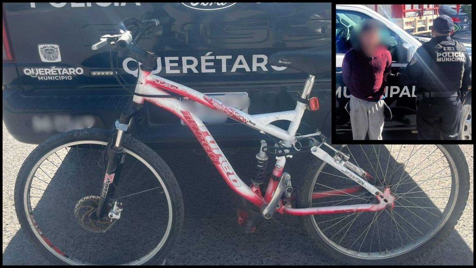 Sujeto fue trasladado por SSPMQ a Fiscalía General tras ser acusado de robo de bicicleta y agresión a guardia de seguridad privada en centro comercial.