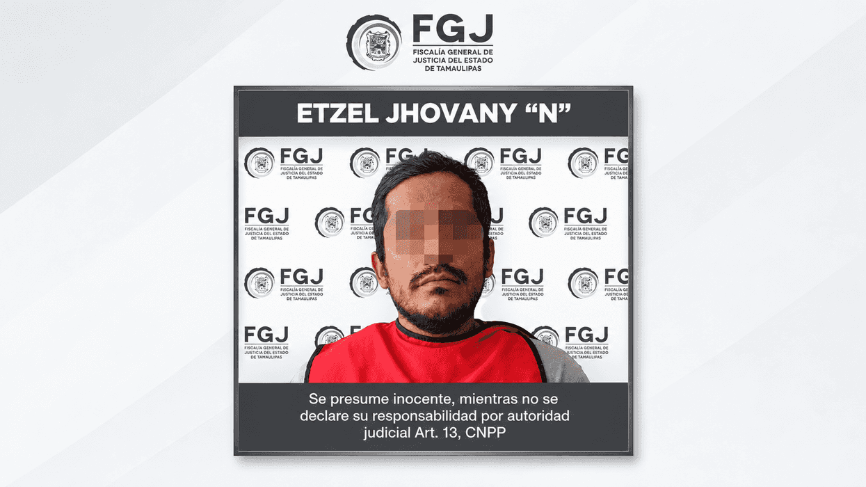 Tarjeta informativa de la FGJ Tamaulipas sobre vinculación a proceso de Etzel Jhovany N por narcomenudeo