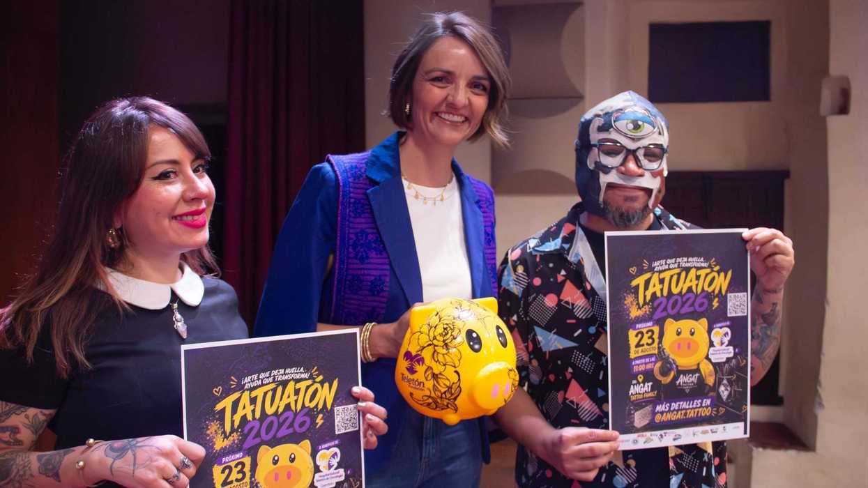 Tatuadora Alma Montero, Ana Paola López Birlain y el artista Jonky presentan el Tatuatón 2026 a favor del HITO en Querétaro