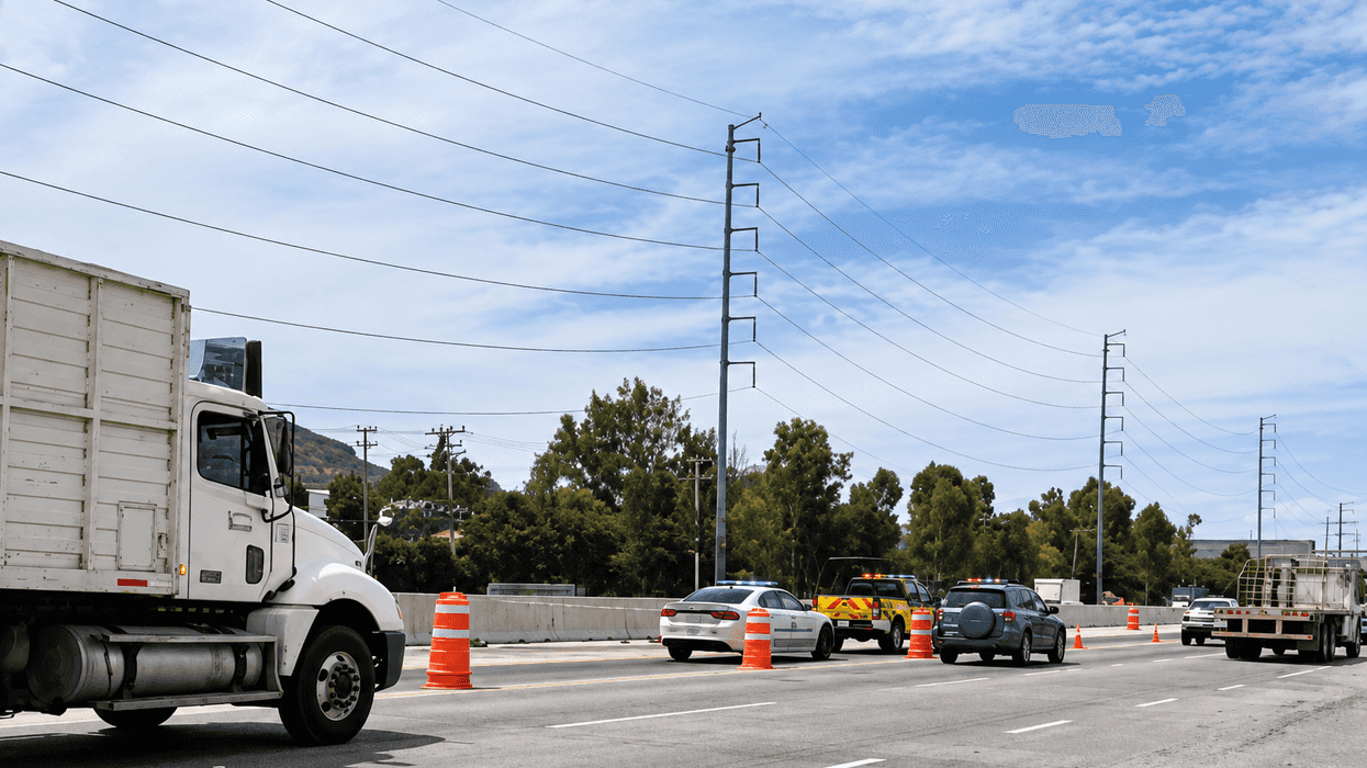 Tramo de la autopista México-Querétaro a la altura de El Carmen, El Marqués, donde un peatón murió atropellado en el carril de alta velocidad.