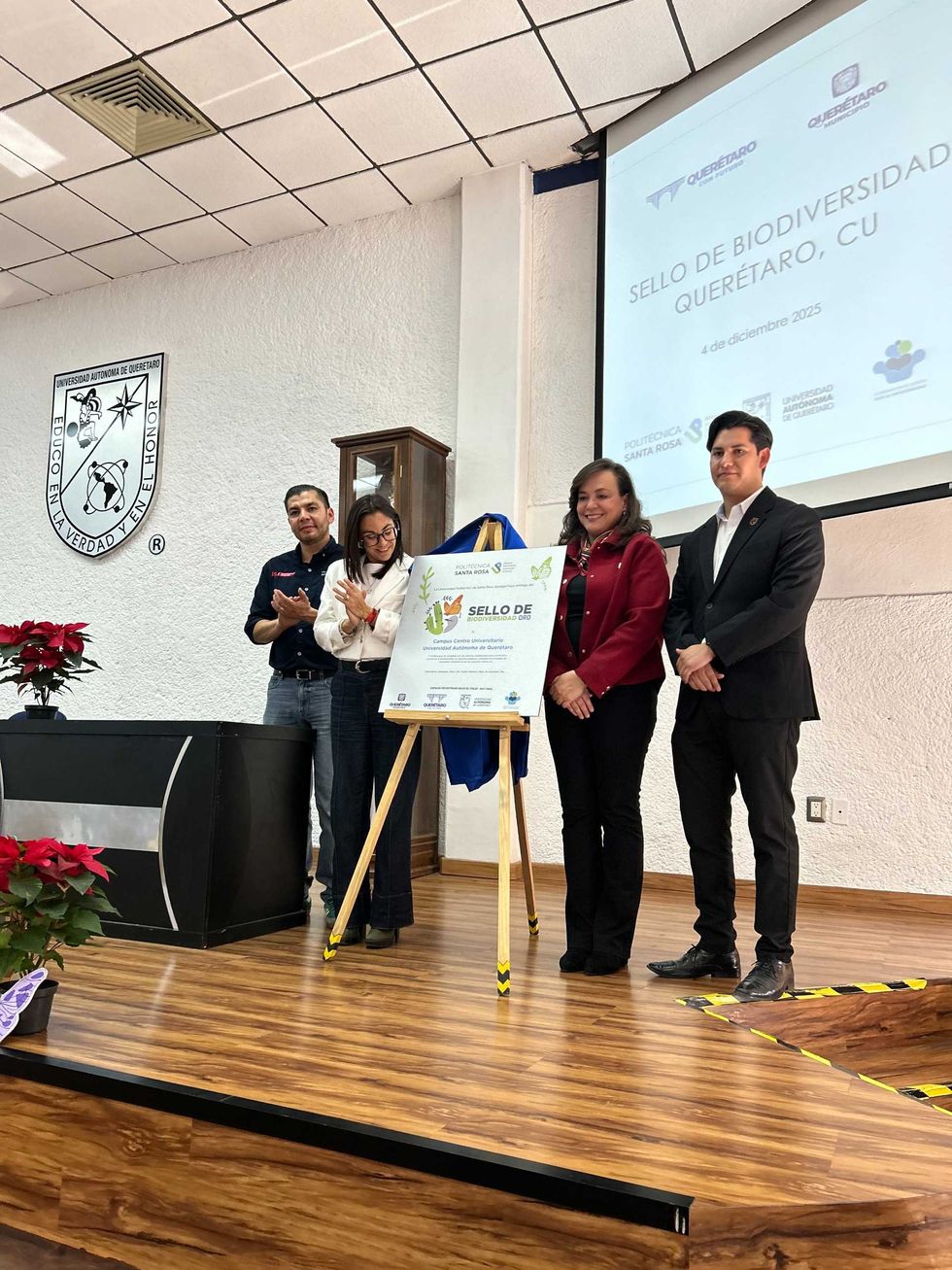 \u00c1rea verde con vegetaci\u00f3n nativa certificada como fragmento de biodiversidad urbana en Quer\u00e9taro