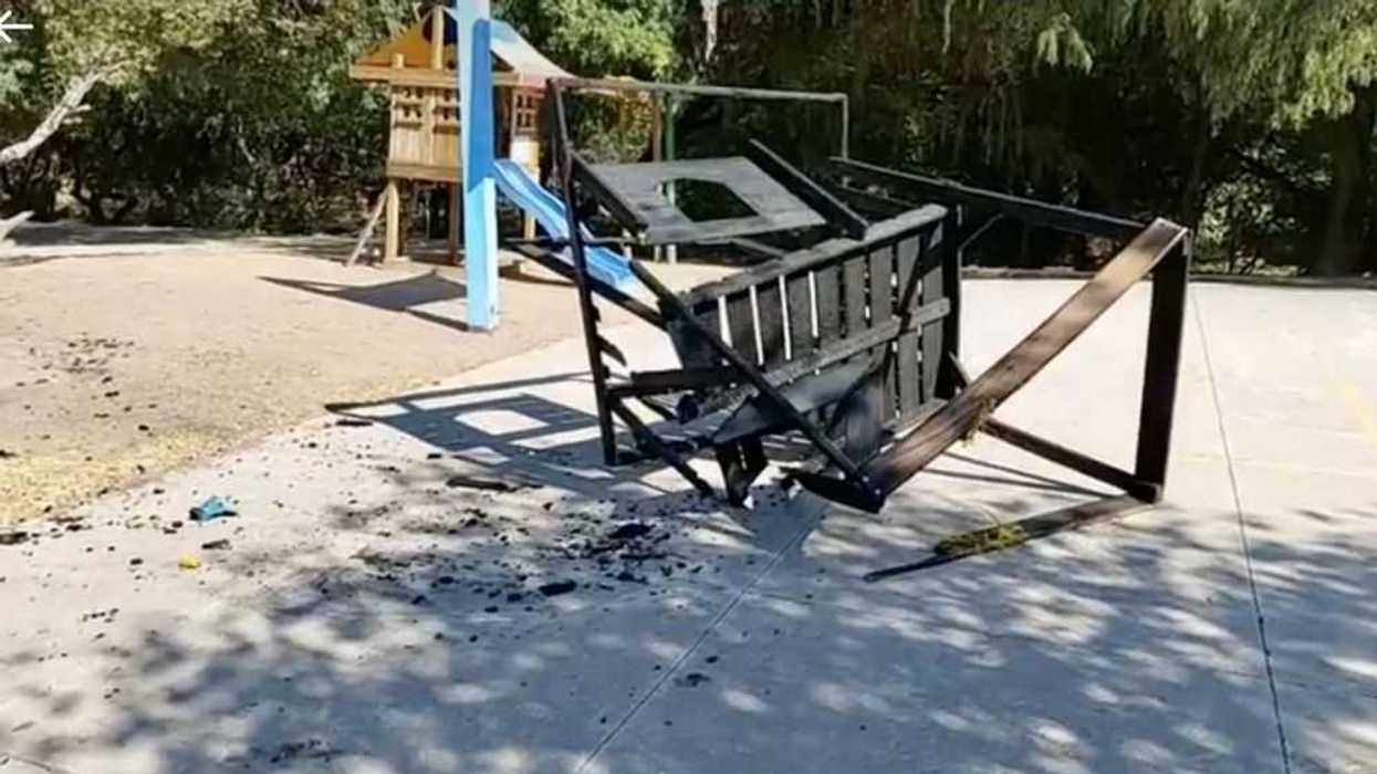 Vandalismo en el Parque de los Abuelos en San Juan del Río.