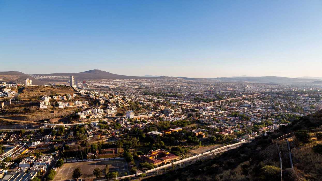 Vista panorámica de la zona metropolitana de Querétaro, integrada por Querétaro, Corregidora, El Marqués y Huimilpan.