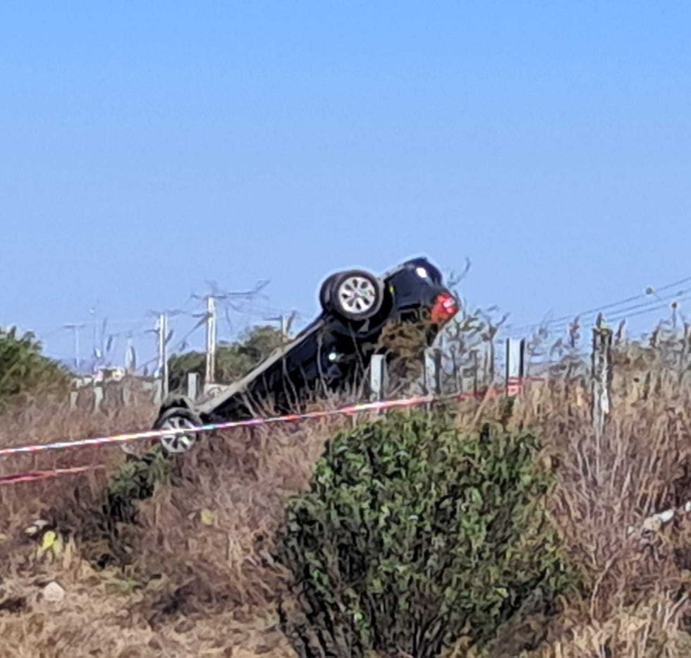 Zona del choque mortal en carretera Huichapan-Palmillas a la altura del kil\u00f3metro 75 en San Juan del R\u00edo, Quer\u00e9taro