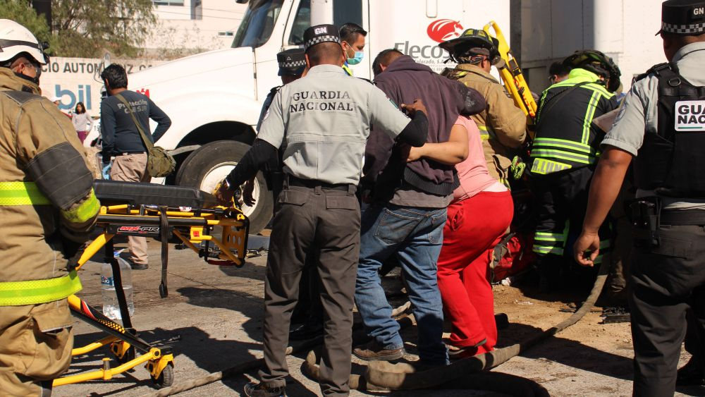 Trágica muerte de bebé en brutal carambola en la México Querétaro.(Fotos: Leslye Aparicio).