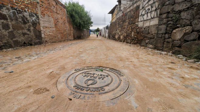 Entrega Roberto Cabrera obra de drenaje pluvial en San José Galindo.