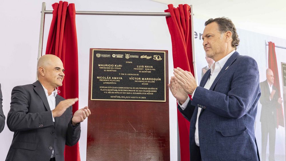 Gobernador de Querétaro celebra legado de Kellogg Company en 50 aniversario.