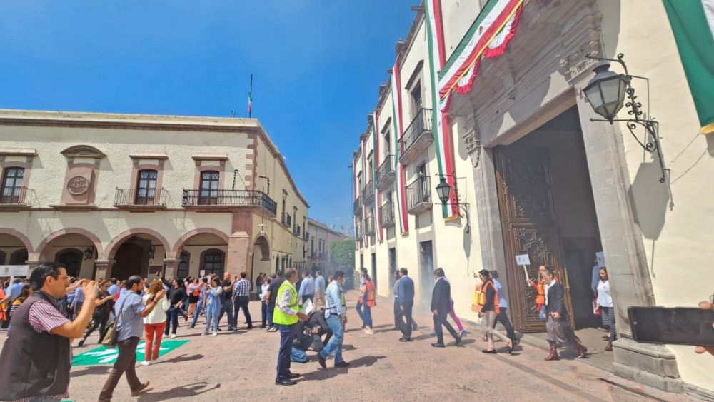 Querétaro conmemora el Día Nacional de Protección Civil con simulacro.