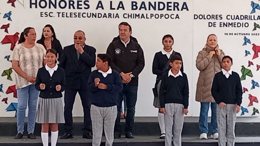 Visita Roberto Cabrera Telesecundaria Chimalpopoca, en La Cuadrilla.