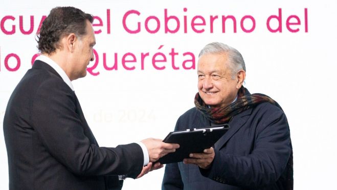 Gobierno Federal y Querétaro firman convenio para mejorar abasto de agua.