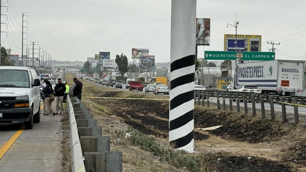 Fallece peatón arrollado en autopista México-Querétaro.