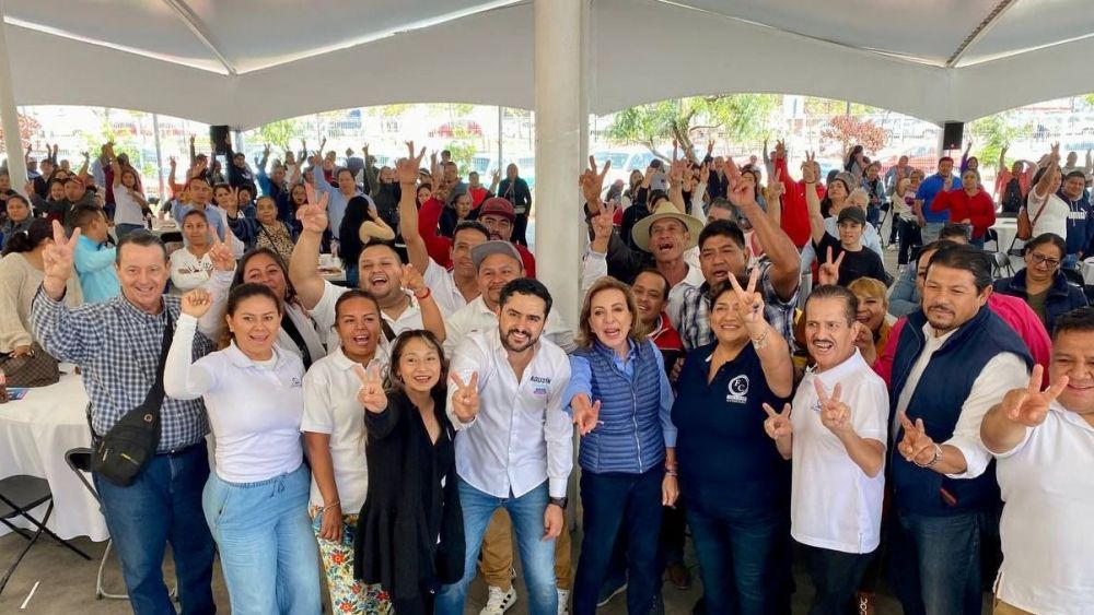 Candidatos de "Fuerza y Corazón por México" prometen fortalecer la seguridad y poyo al comercio en Querétaro.