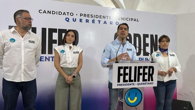 Felifer Macías promete internet gratuito y mejoras en condominios de Querétaro. 