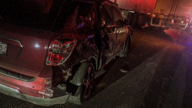 Accidente múltiple en Querétaro deja cinco heridos.