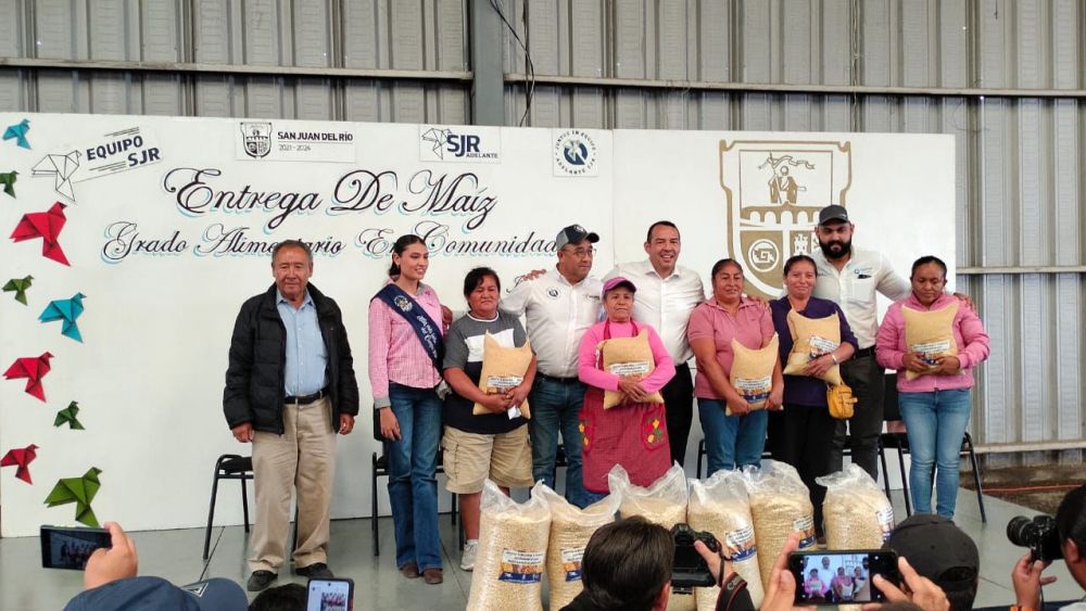 Concluye programa de entrega de maíz en San Juan del Río.