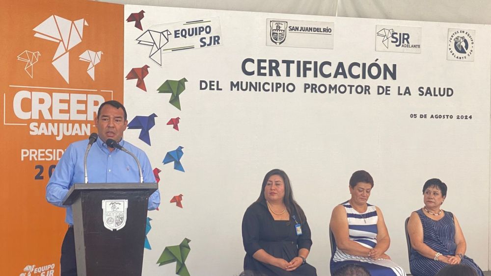 San Juan del Río, segundo municipio certificado como promotor de salud: Cabrera.