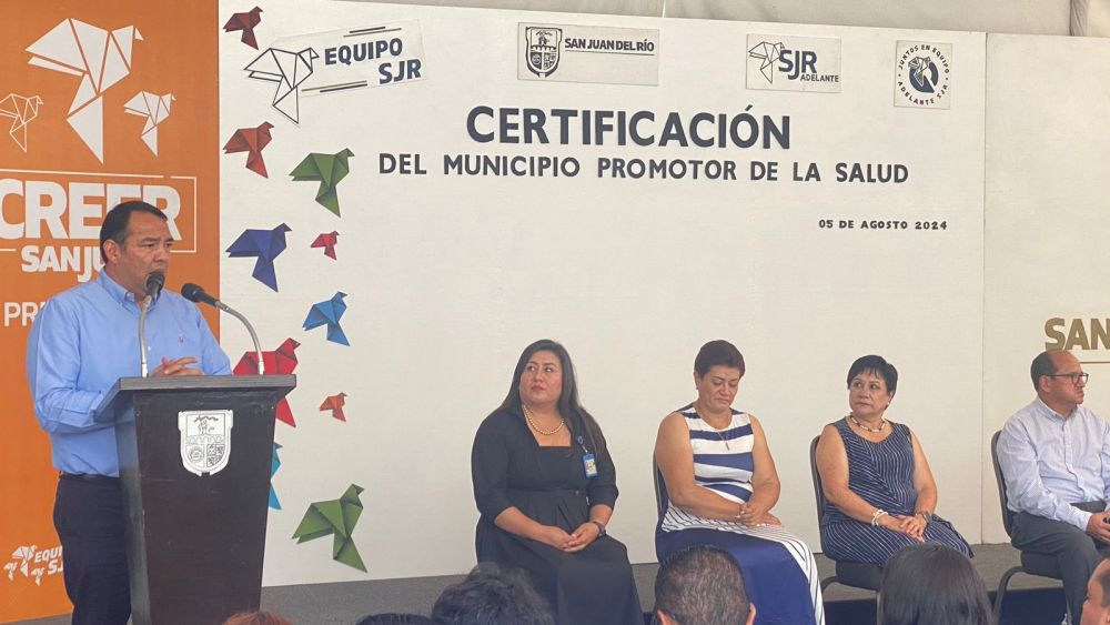 San Juan del Río, segundo municipio certificado como promotor de salud: Cabrera.