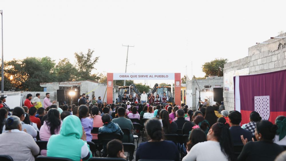 Héctor Magaña arranca obra de rehabilitación en Los Cerritos Tequisquiapan. 