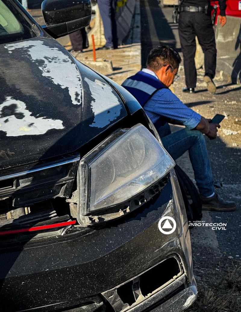 Accidente múltiple en carretera 100 causa cierre vial hacia Querétaro. Foto: Ilustrativa/ Facebook/Protección Civil El Marqués.