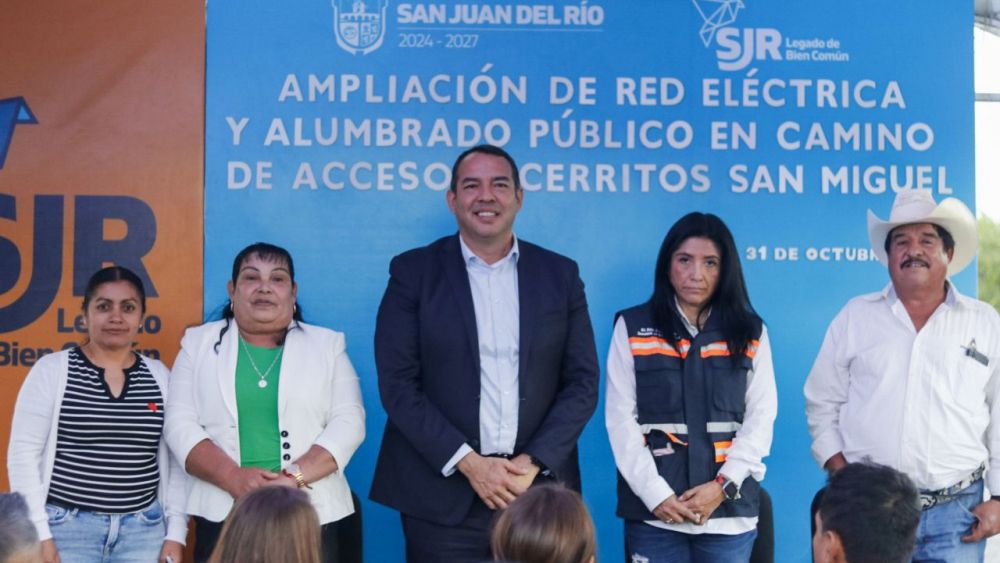 Roberto Cabrera Inaugura Ampliación de Red Eléctrica y Alumbrado Público en Cerritos San Miguel.