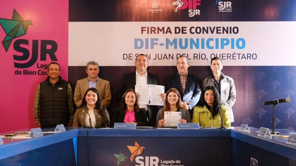 DIF San Juan del Río firma convenio de colaboración con el municipio.